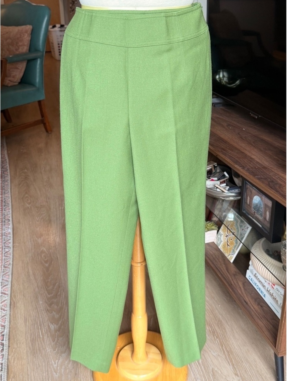 Talbots Petite Green Wool Blend Dress Pants Trousers Size 6